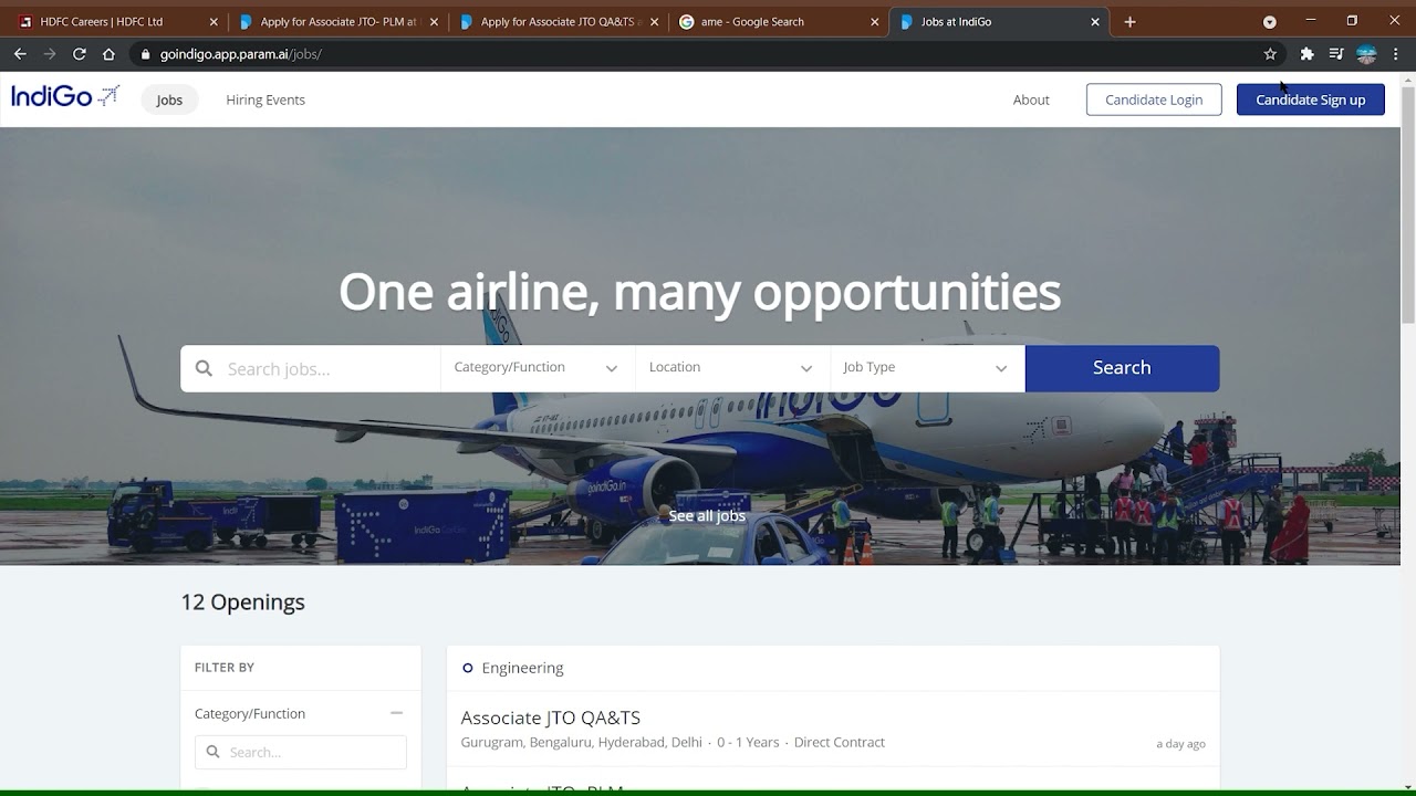Indigo job vacancy | Salary Rs.28,000 | Indigo Recruitment 2021 | BTech and AME Students | Engineers