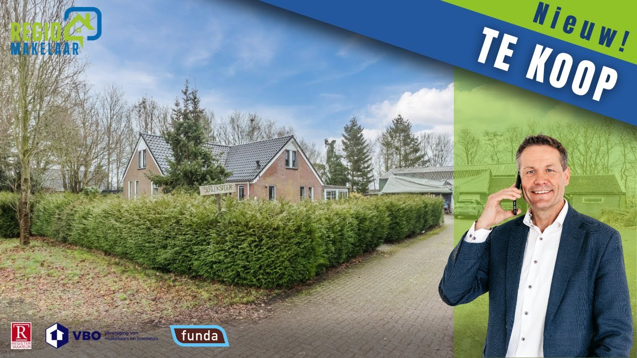 Te Koop!  - Landelijk wonen, Vrijstaande woning met schuur/loods op 6215m² eigen grond.