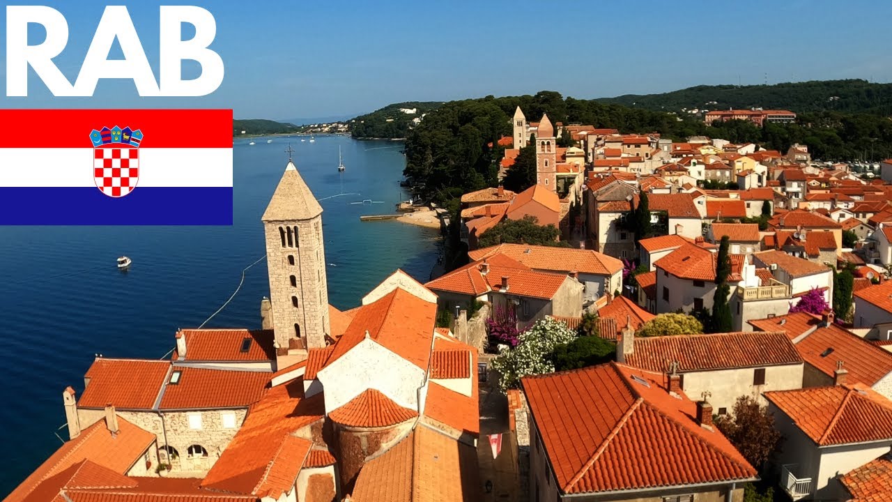 Rab Town Walking Tour, Early Morning, Rab Island, Croatia,2023, 4K