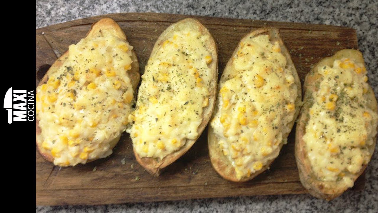 PAPA RELLENA | Receta Vegetariana | Maxi Cocina