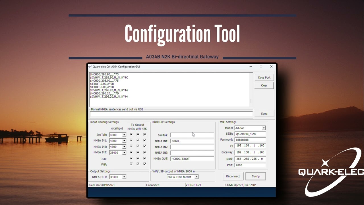 How To Configure : A034B Bi-directional WiFi to NMEA 2000 Gateway Multiplexer with NMEA 0183&SeaTalk