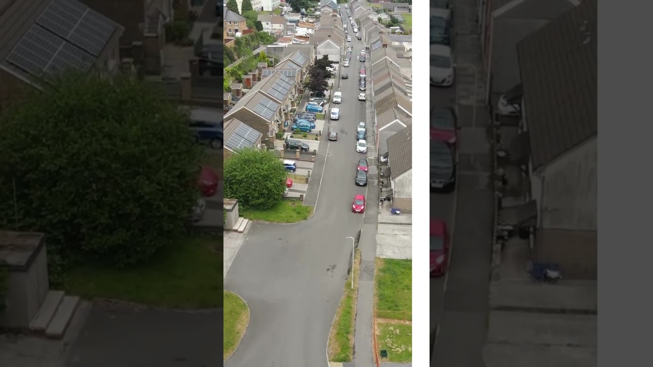 Views of Caerau with a mavic air 2 drone