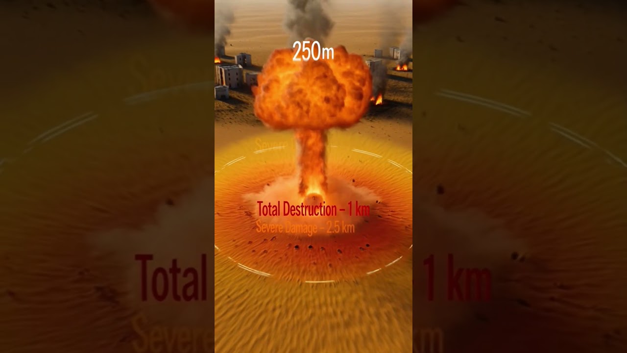EXPLOSIVE POWER COMPARISON 💣💣💣 #history #aishort #cinematicai #historyofwar #facts #explosion
