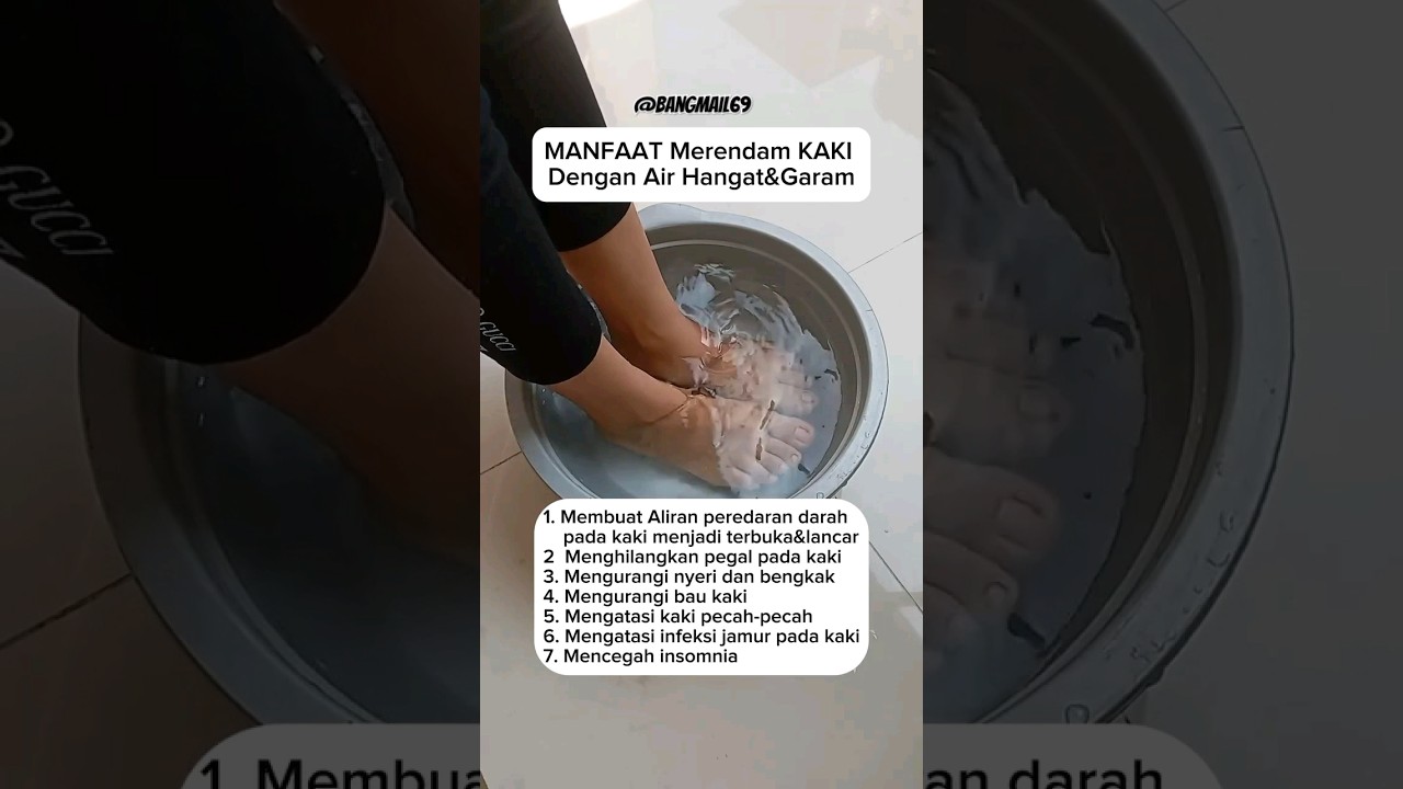HARUS TAU ‼️ MANFAAT MERENDAM KAKI DENGAN AIR HANGAT DAN GARAM #shorts #tips #manfaat