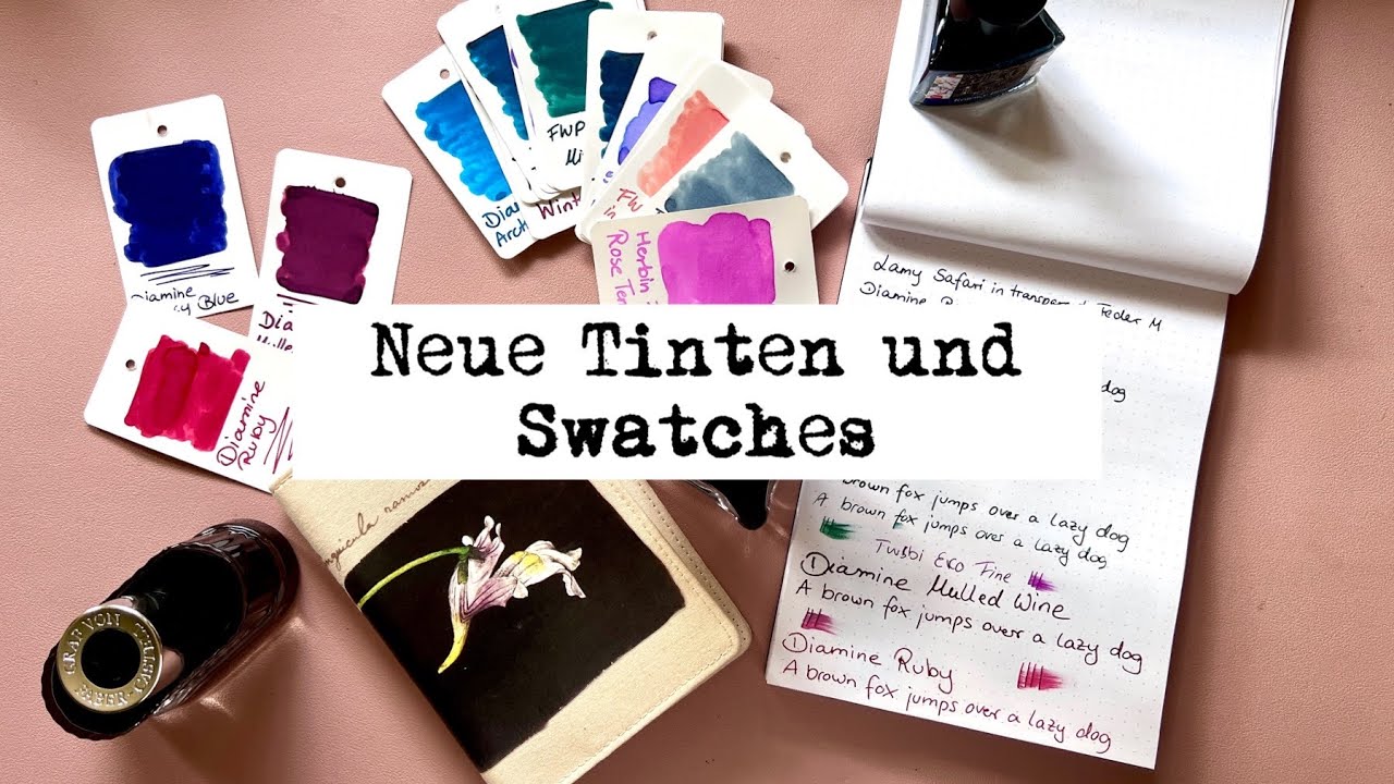 Neue Tinten und Swatches | Graf von Faber Castell Olive Green | Diamine | Currently Inked Journal
