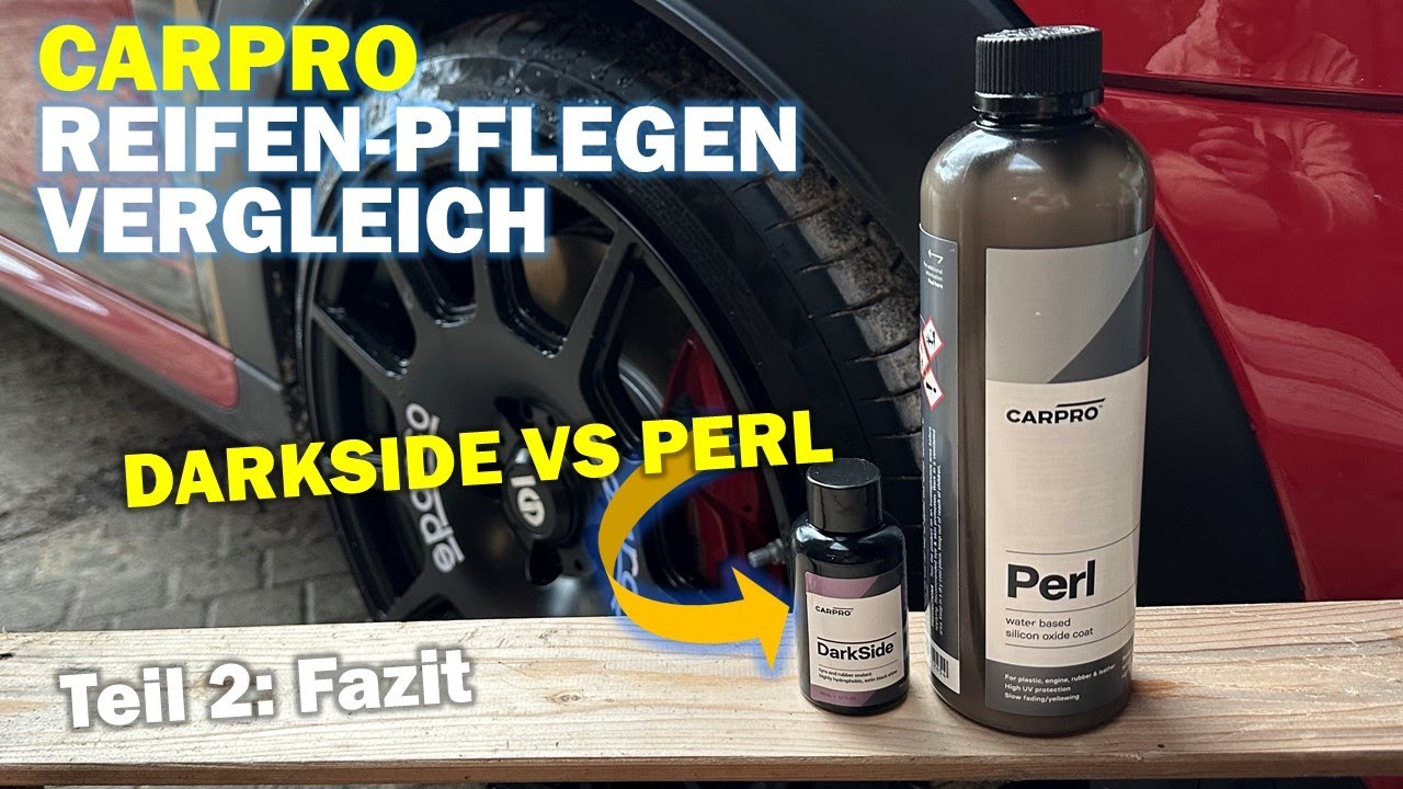 CarPro Darkside vs CarPro Perl Reifen-/Kunststoffpflege: Hersteller-internes Duell auf Reifen Teil 2