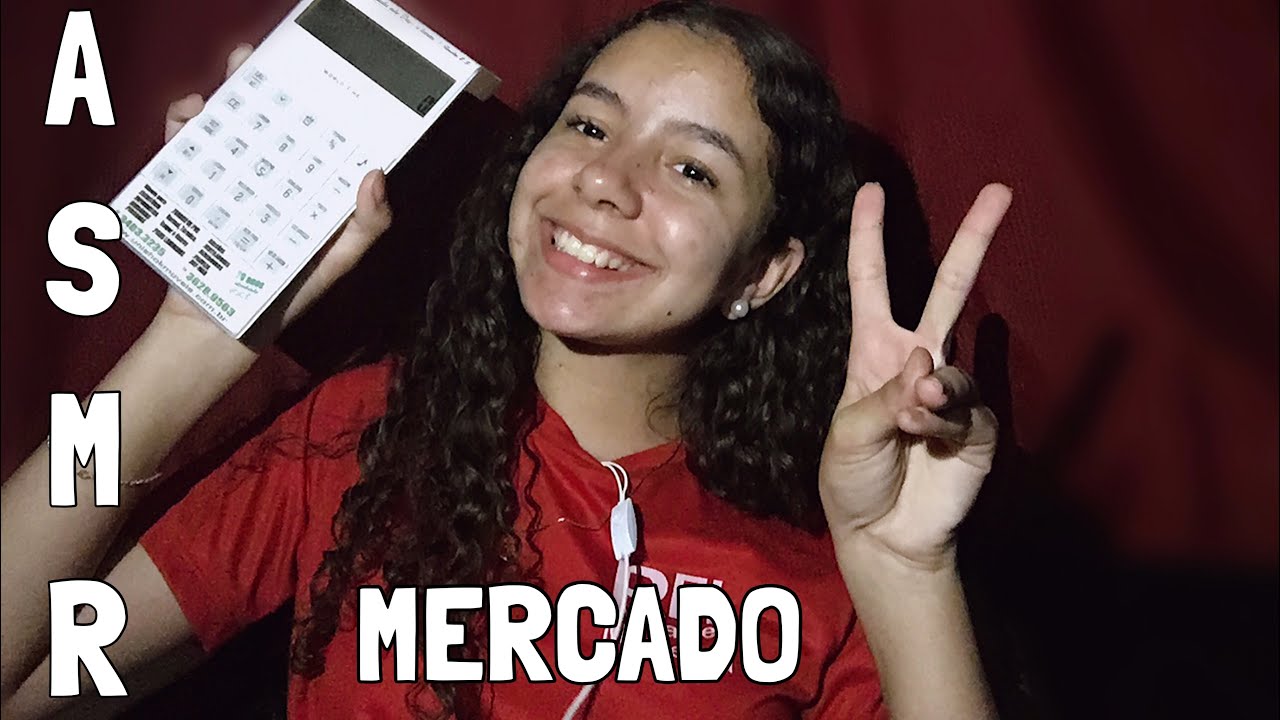 ASMR EM PORTUGUÊS: ROLEPLAY AMIGA NO CAIXA DO MERCADO (sussuros, tapping, sons de boca).