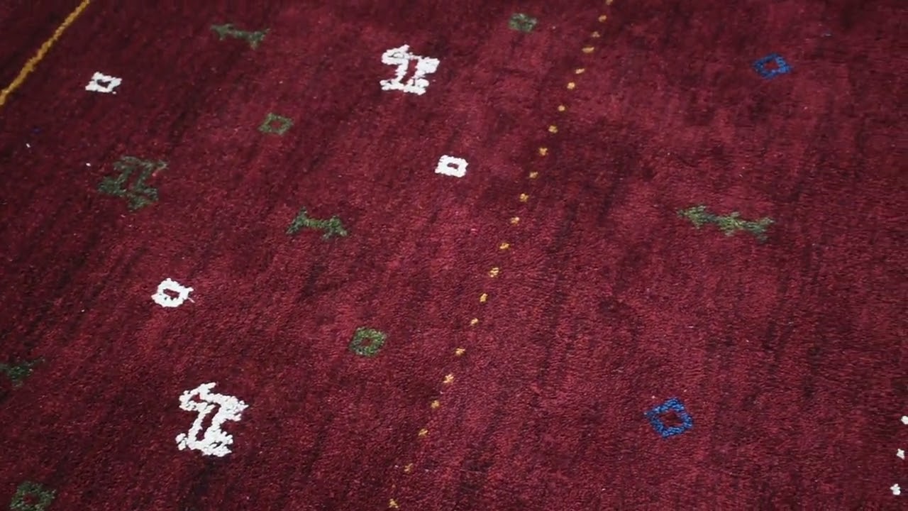 Hand Knotted Loom Silk Mix Area Rug Contemporary Red