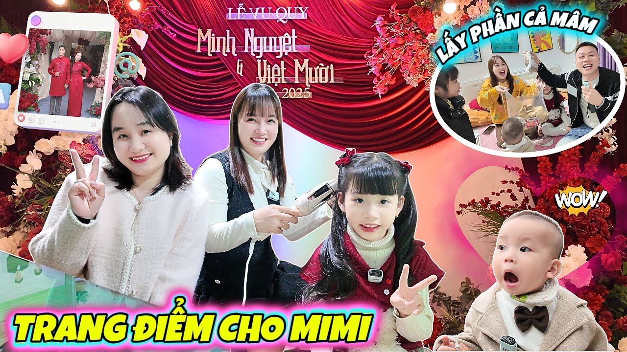 Mẹ Huế, Dì Hưởng Trang Điểm Cho MiMi Đi Ăn Cỗ Cưới Lấy Phần Cả Mâm Về Cho Cô Hà Hí, Mint Vy, Na, Cua