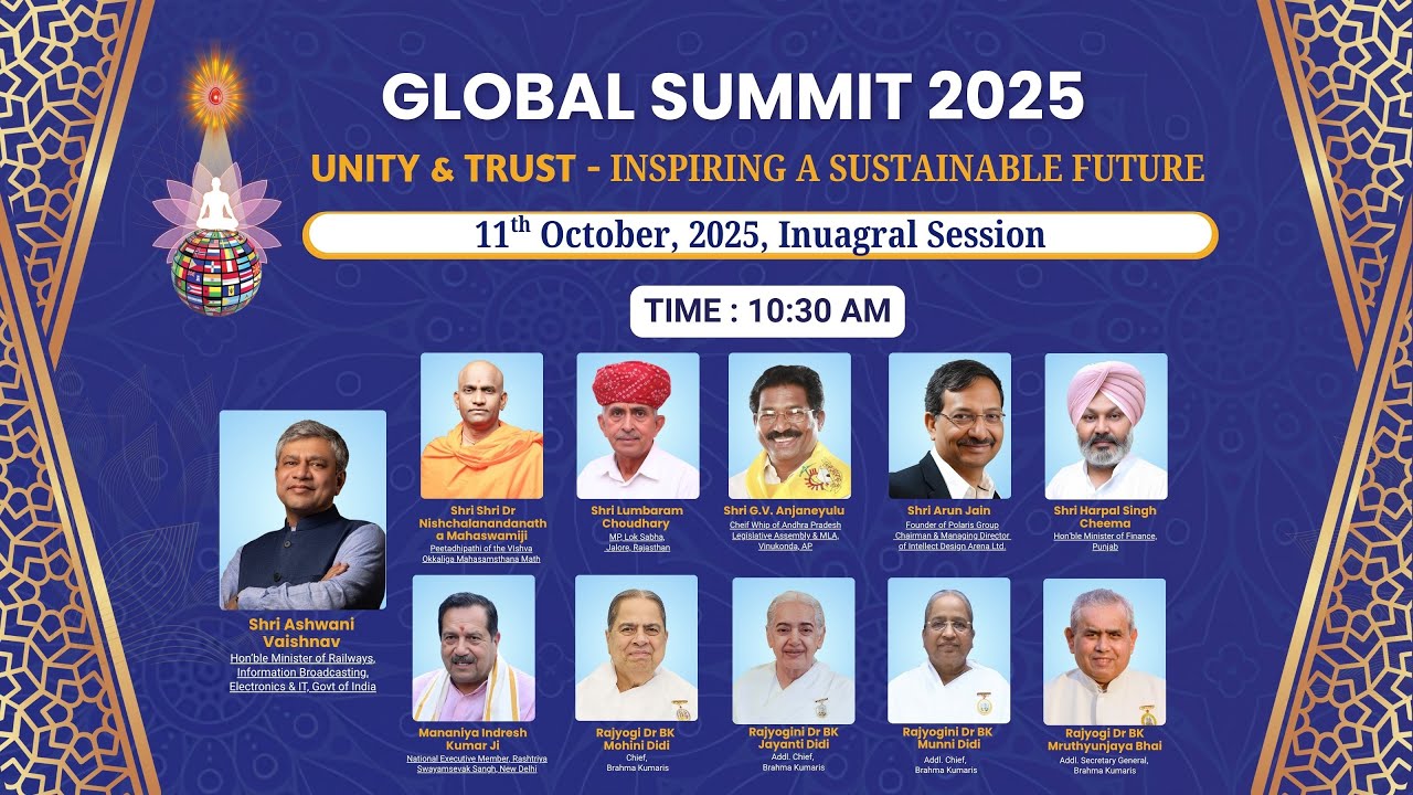 Inaugural Ceremony Global Summit 2025 | Balancing Economic & Environmental Interest | Brahma Kumaris