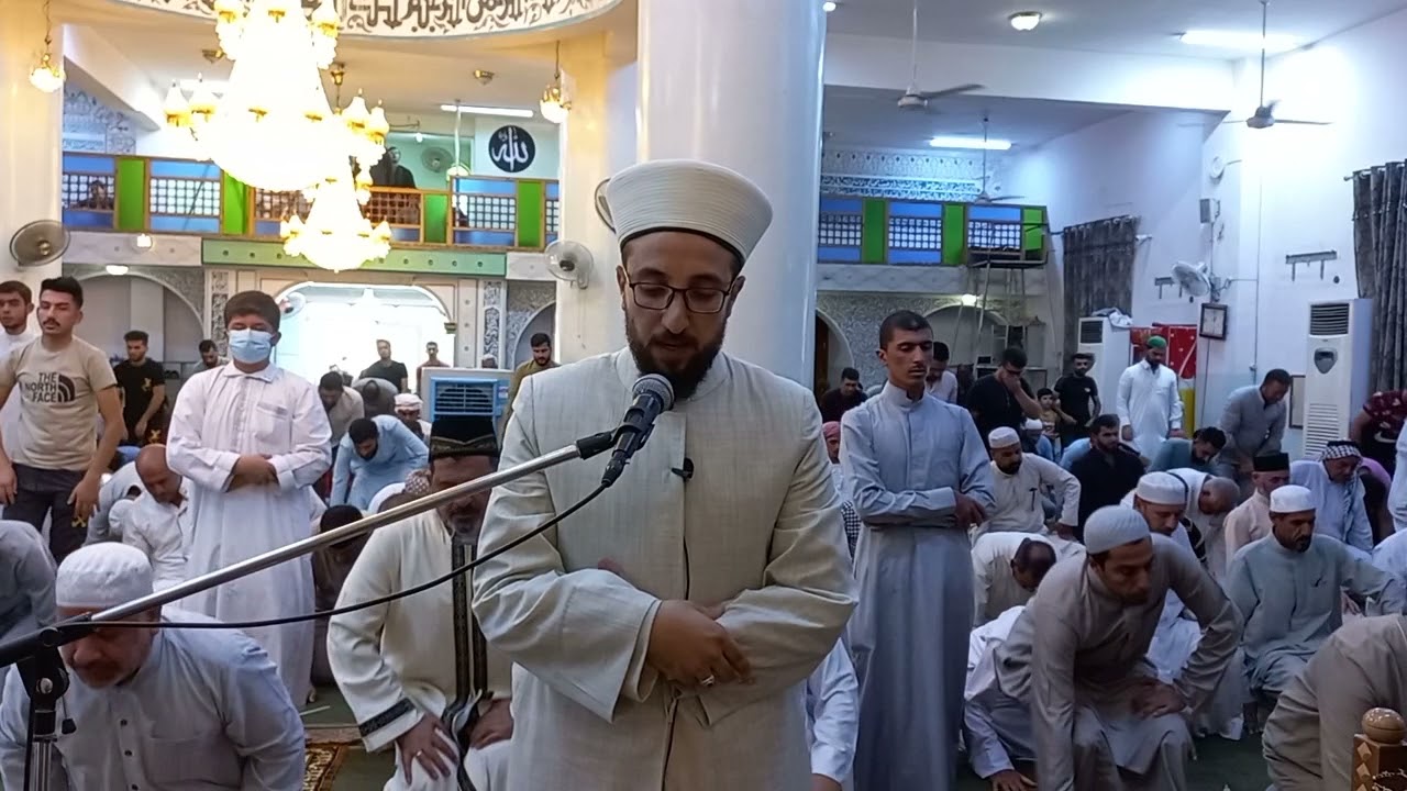 صلاة الجمعة بإمامة الشيخ عبدالله الفرضي بن حضرة الشيخ عباس الحسني حفظه الله سامراء القلعة المباركة