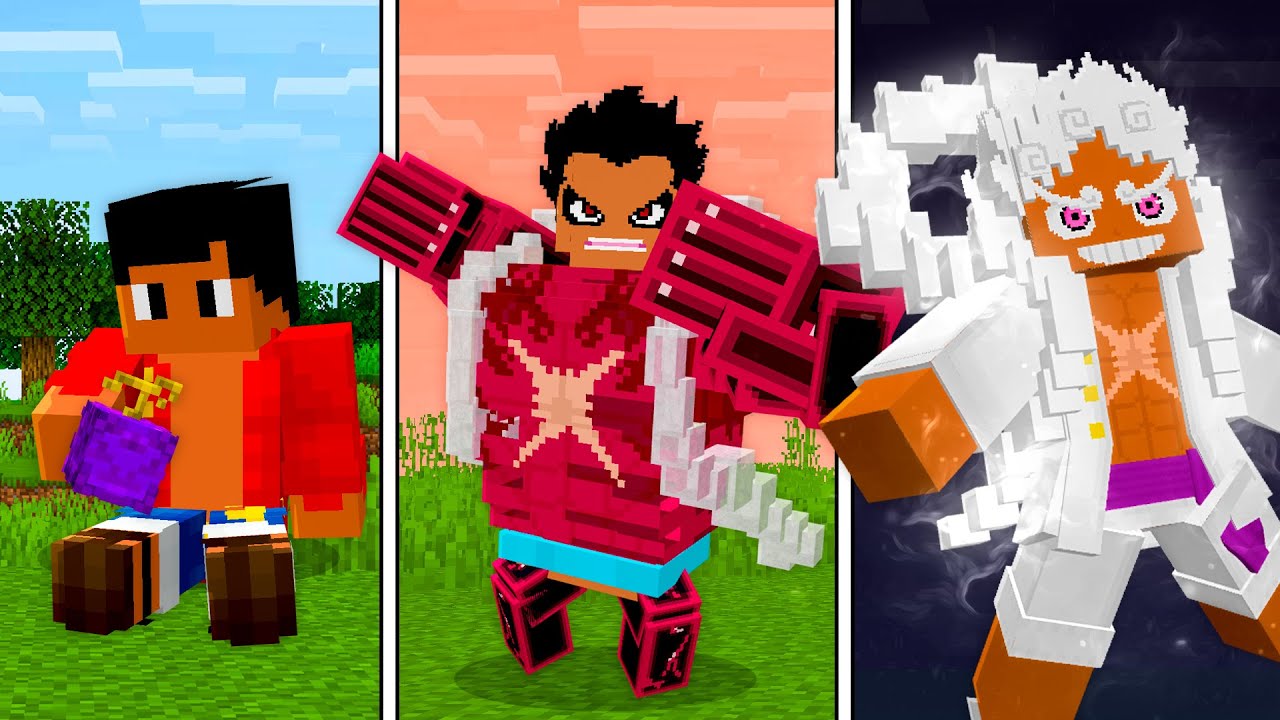 Como eu EVOLUI o GEAR 5 do LUFFY no Minecraft