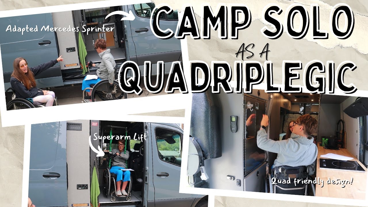 Camping solo in a Mercedes Sprinter Van | Custom Wheelchair Accessible Camper Van Tour