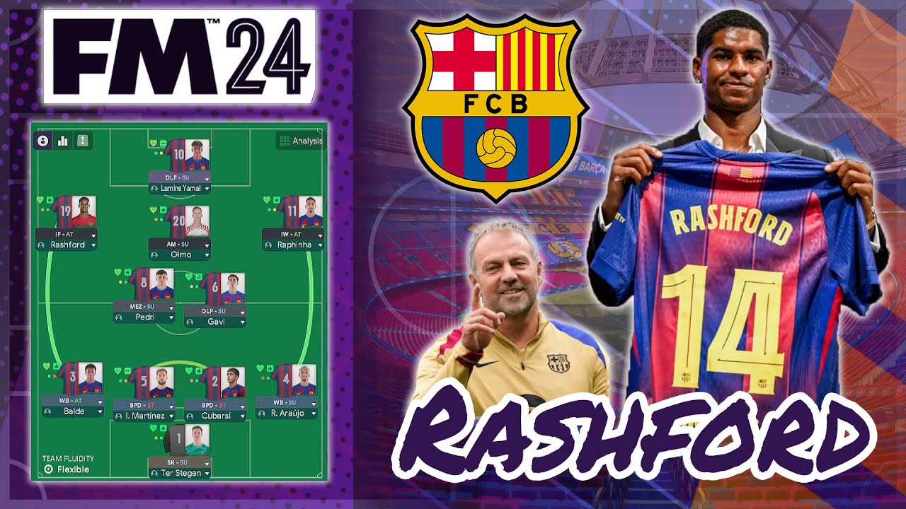 Simulating Rashford's Loan at Barcelona 🔴🔵 | Football Manager Simulations
