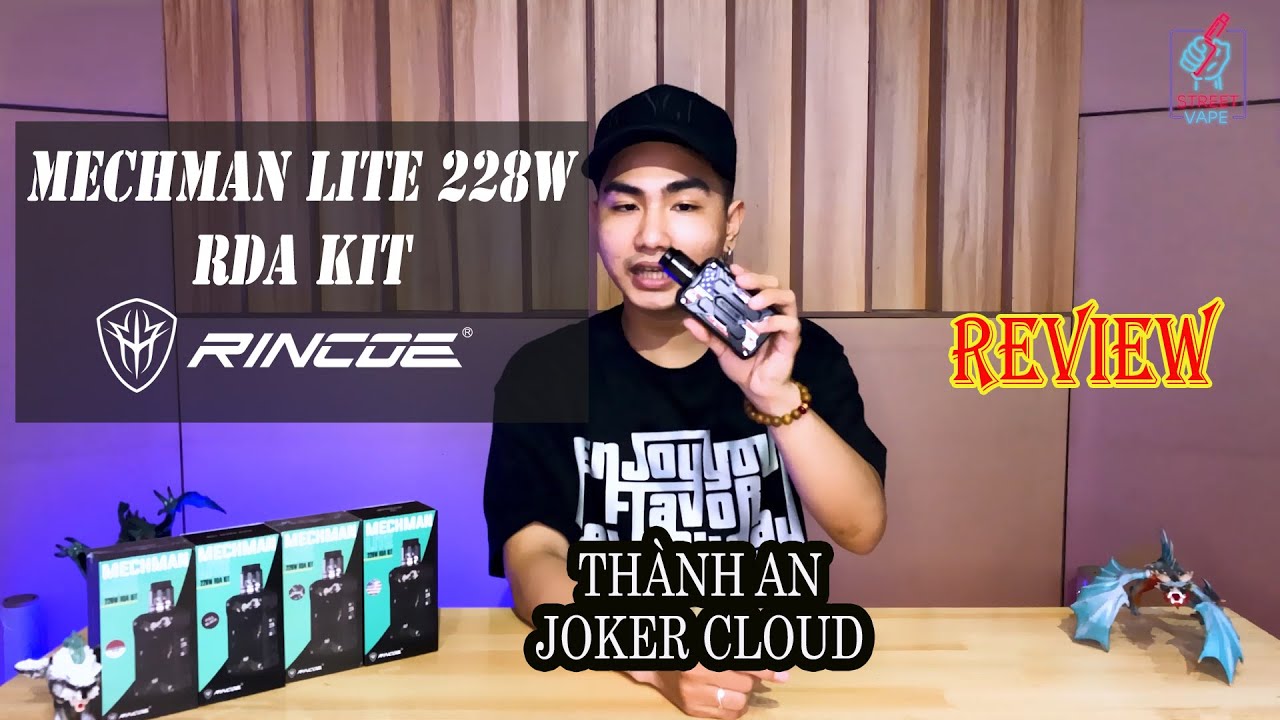 Review Rincoe Mechman Lite 228W Kit | RDA Kit 2 Coil Si&ecirc;u Kh&oacute;i | Street Vape