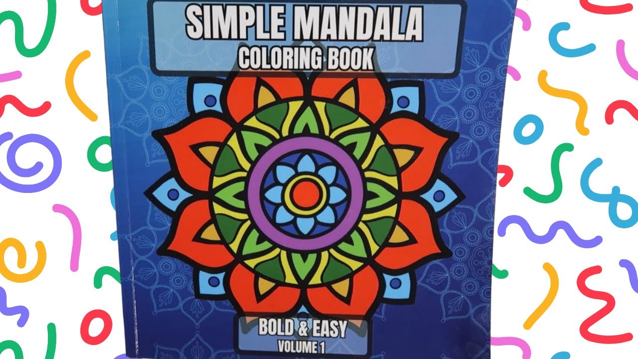 Flip Through Completed Pages Simple Mandala Bold and Easy Coloring Book Volume 1 by Jamie Polemeni