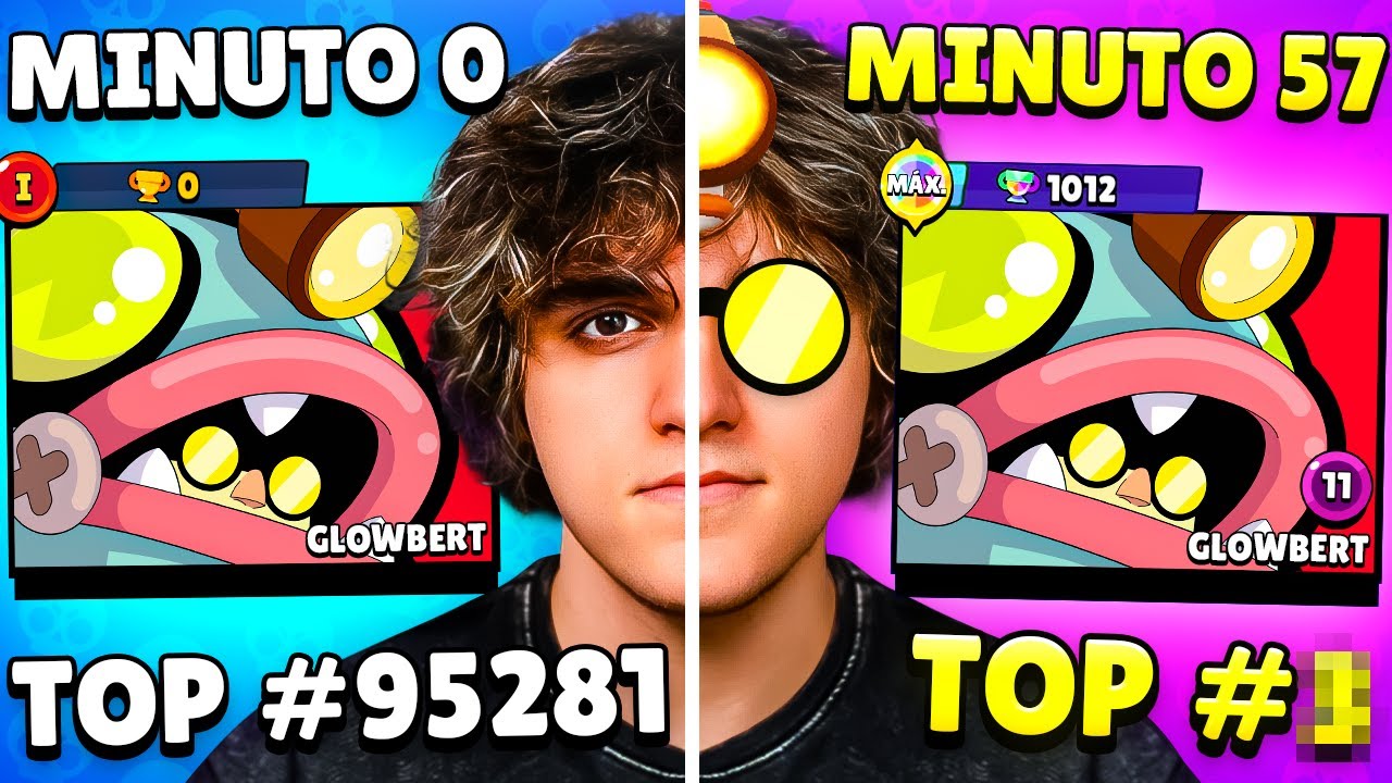 De 0 a 1000 COPAS en 60 MINUTOS con GLOWBERT en BRAWL STARS!
