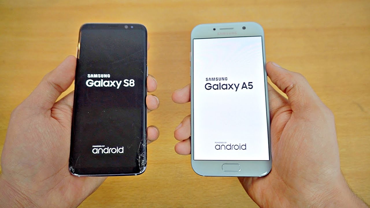 Samsung Galaxy S8 vs Galaxy A5 (2017) - Speed Test! (4K)