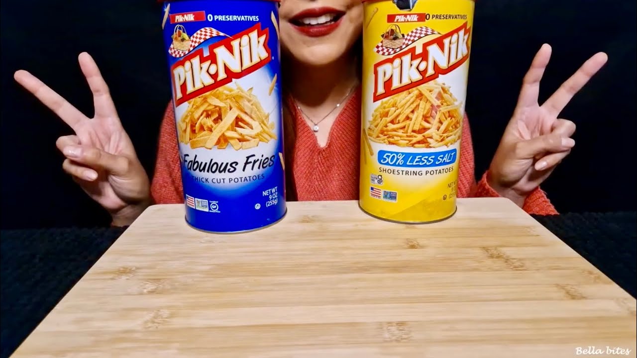 ASMR Eating Piknik | Shoestring Potatoes & Thick Cut Potatoes 🥔🍟
