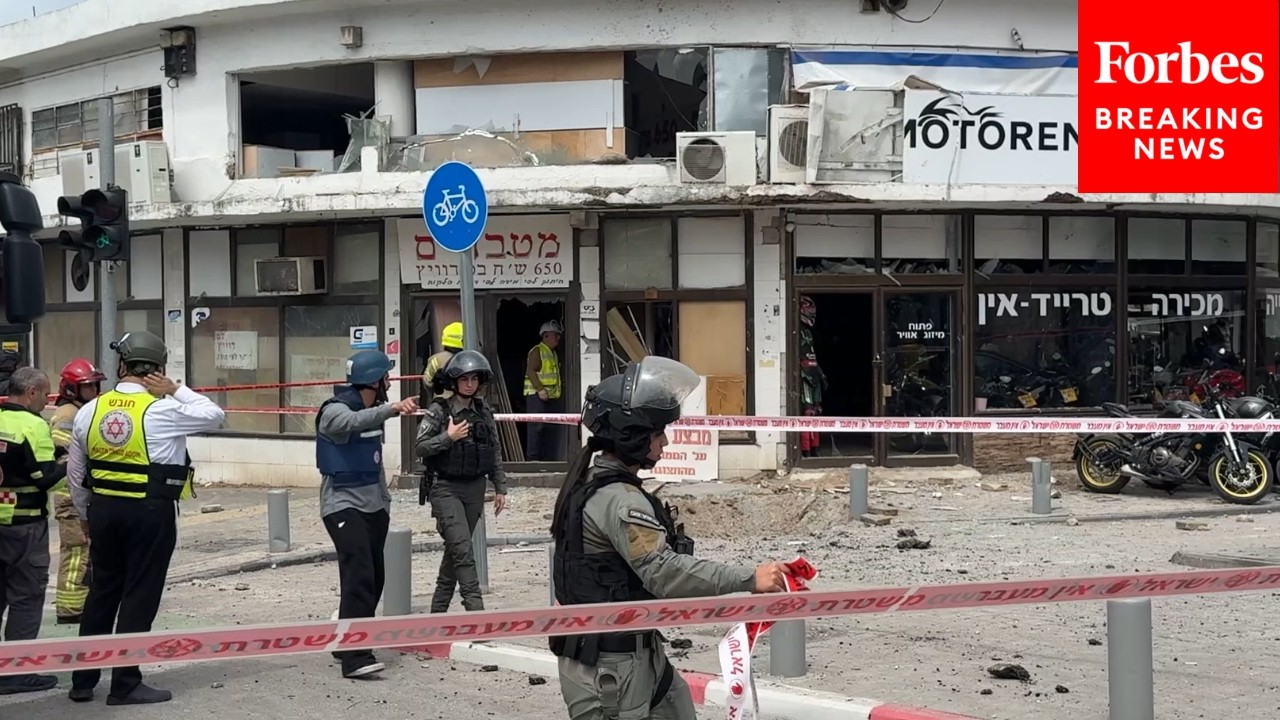 Israeli Emergency Services Respond To Iranian Missile Attack In Tel Aviv