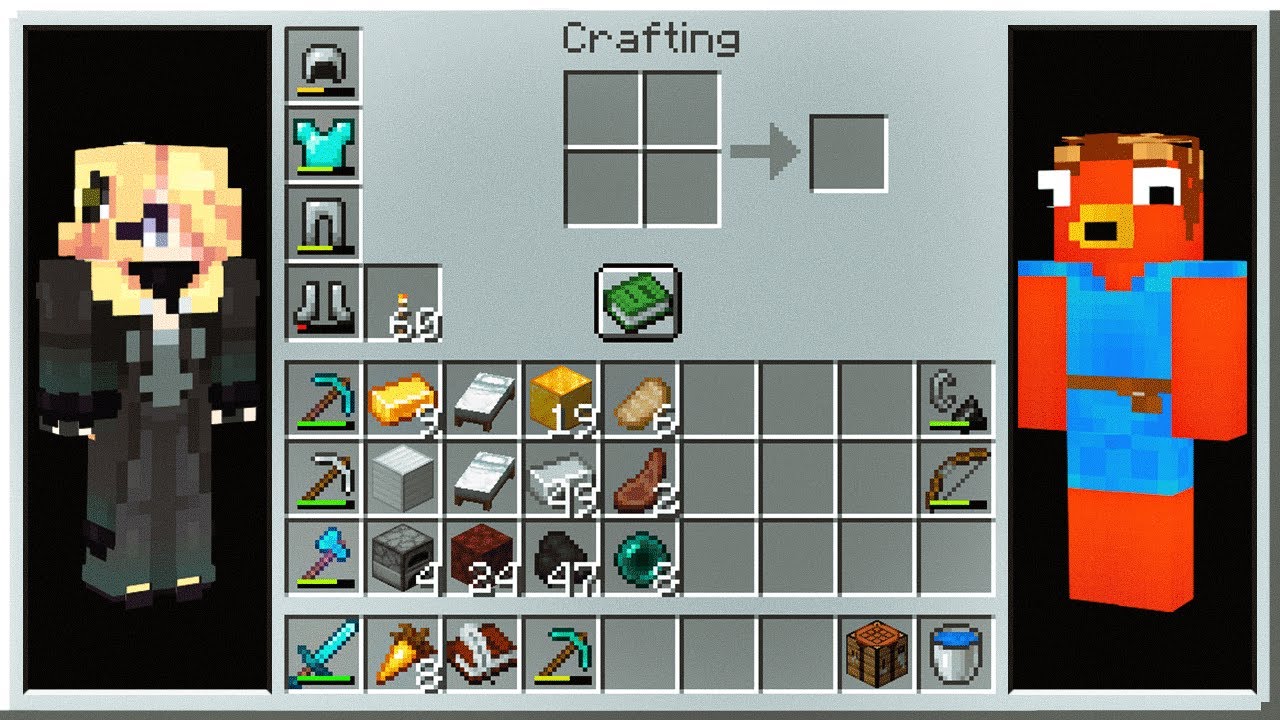 LOLLO e NICO BATTONO MINECRAFT con l'INVENTARIO CONDIVISO!!