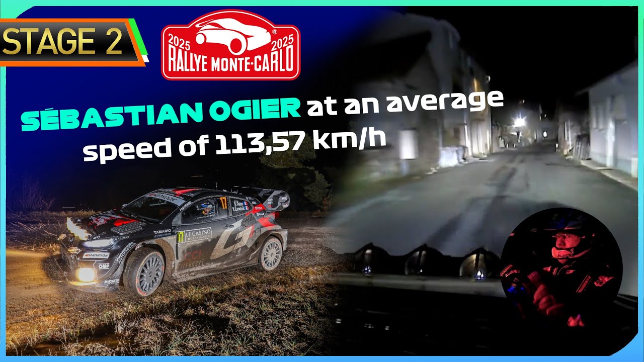 WRC Onboard - S. Ogier/V. Landais in SS2 | RALLYE MONTECARLO 2025 #ThefastestStage