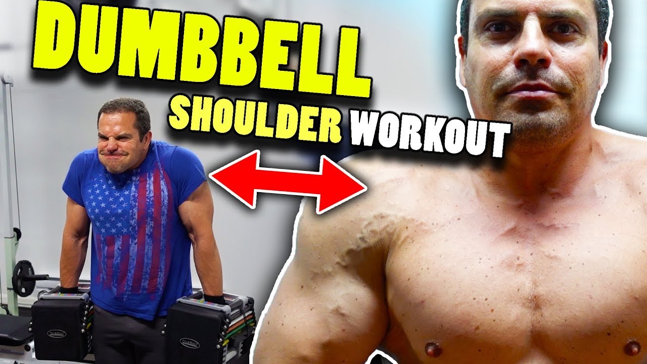 Home Gym Dumbbell Shoulder Workout - build bigger delts at home