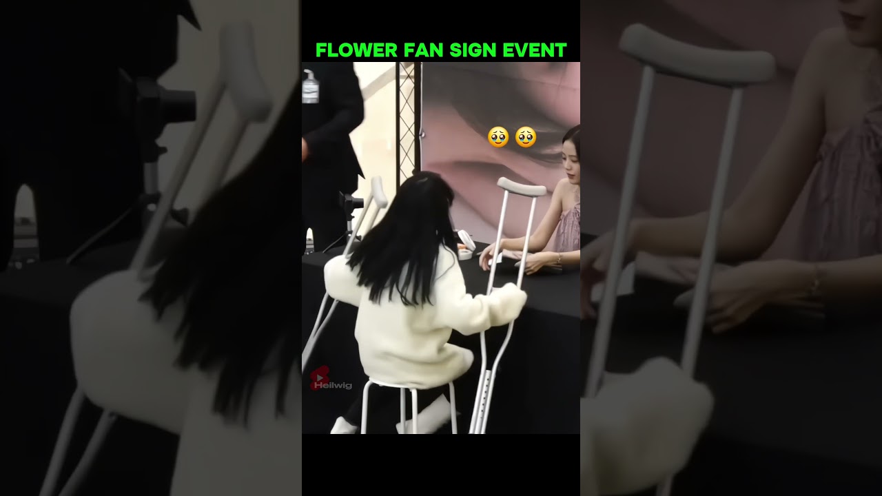 Even though she was injured, she still went to the fansign to meet Jisoo!!🥹🤧 #blackpink #jisoo