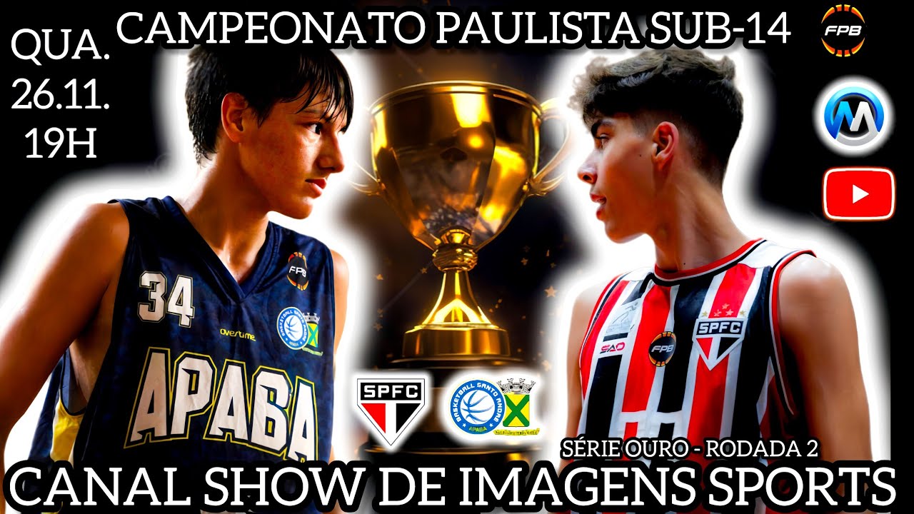 #AOVIVO - CAMPEONATO PAULISTA U14 SÃO PAULO (69) X (74) STO. ANDRÉ - FINAIS (S. OURO) - 26.11.25