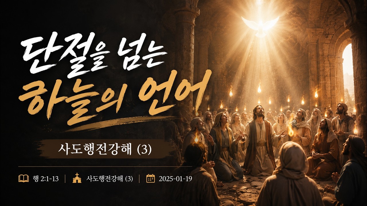 단절을 넘는 하늘의 언어ㅣ사도행전강해(3) ㅣ 행2:1-13 ㅣ2025-01-19