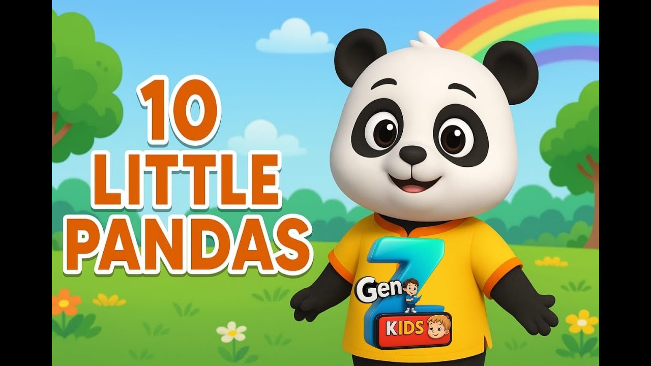 Counting 1 to 10 Panda Song 4K | Number Songs for Children | Learn to Count | Nursery Rhymes