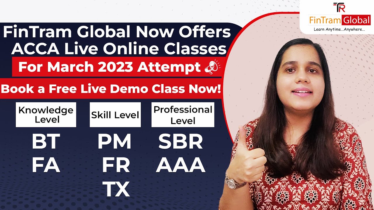 ACCA Live Online Batch | ACCA Live Demo Classes | ACCA Live Online Sessions | ACCA FREE Live Batch
