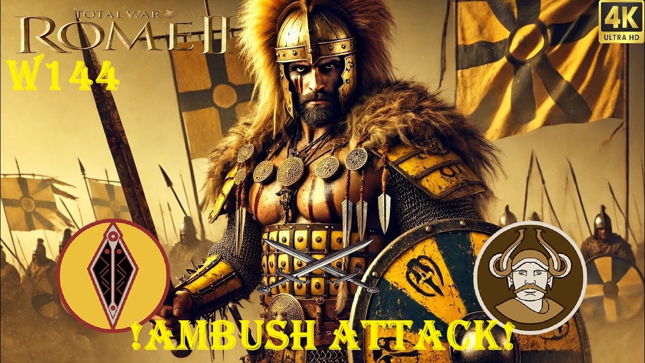 AMBUSH!🔥Win144 💪This is Total War LEGENDARY Lusitani Ep23 🤩 Rome2 Total War Series⚔