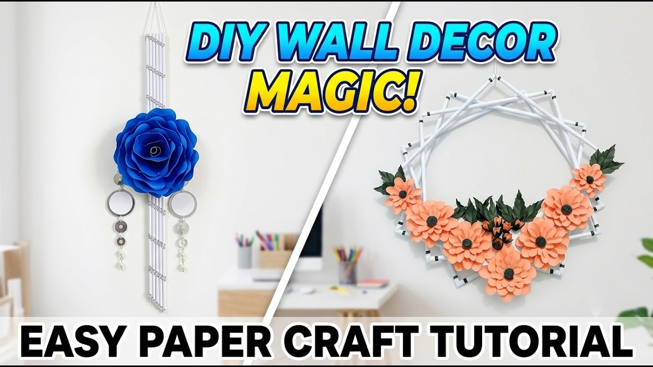 DIY CRAFTS, HOW TO MAKE HANGING WALL DECORATIVES, #PAPER_CRAFT #NEW_CRAFTS