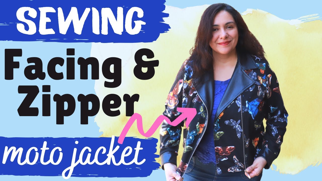 Sewing: Zipper, Collar & Facings. Chip Moto Jacket (Seamwork). Collab. with Dorothy's Daughter.