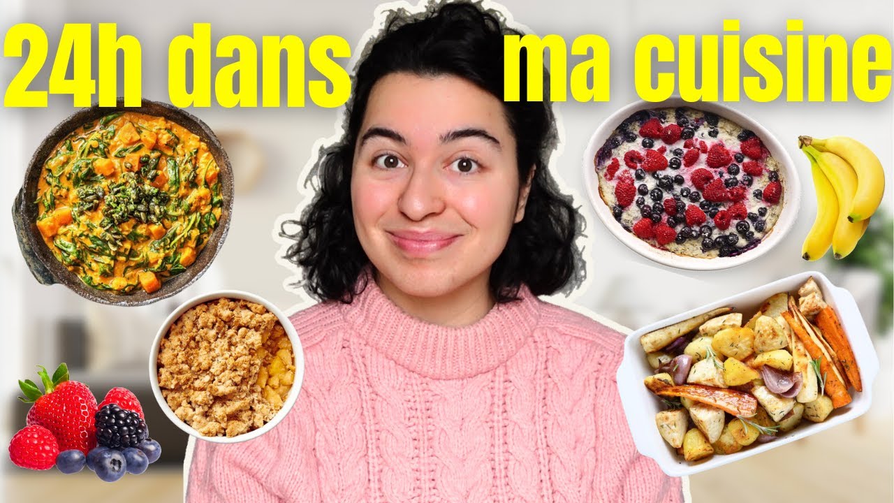 UNE JOURNÉE DANS MON ASSIETTE : 4 RECETTES SAINES & ÉQUILIBRÉES (vegan + sans gluten, facile rapide)