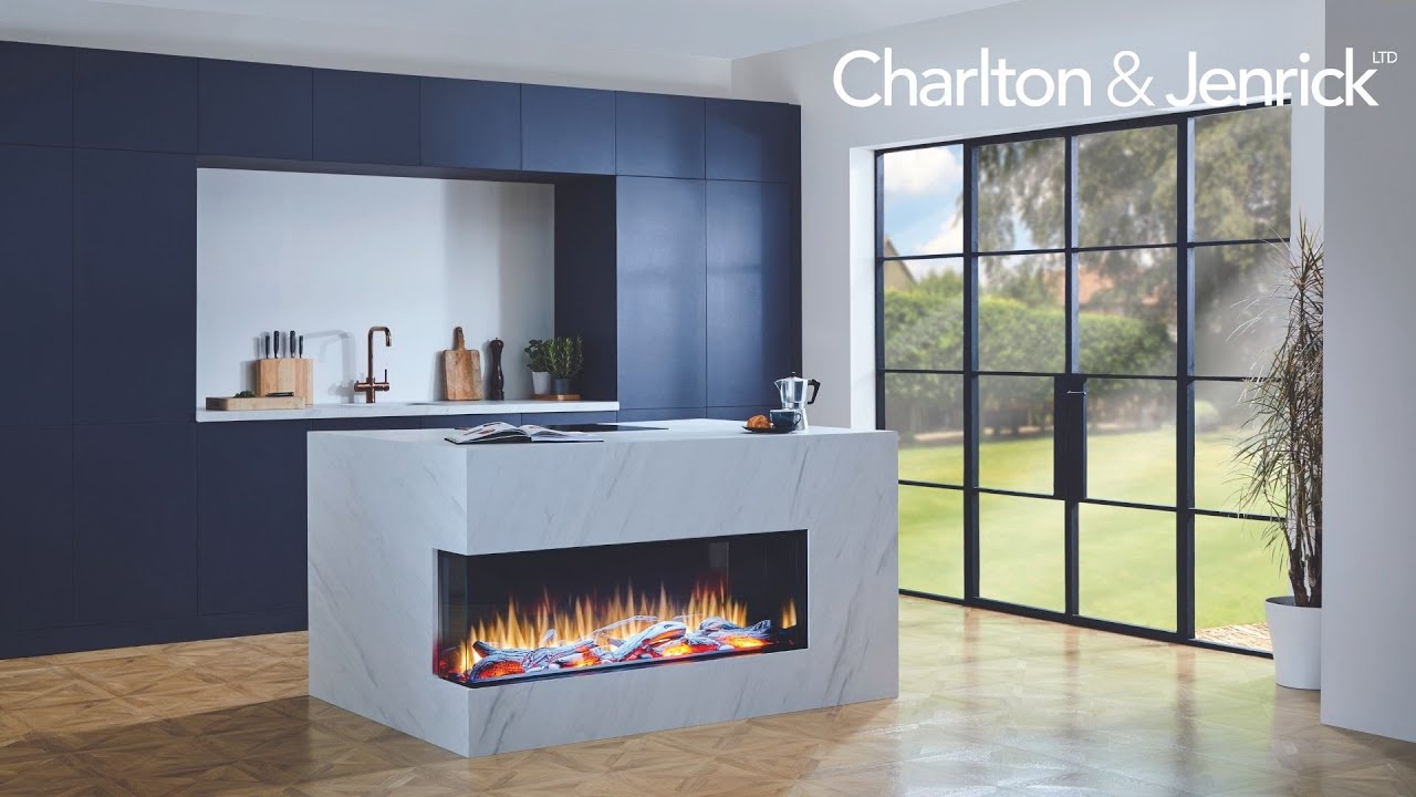iRange i1250e Deep Electric Fire in a Kitchen Island | Charlton and Jenrick
