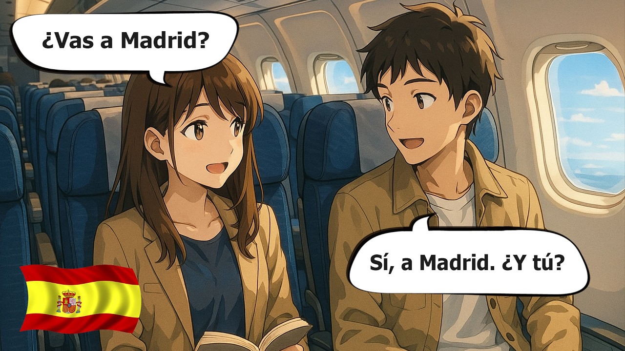 20 минут разговоров в аэропорту (A1–A2) | Практикуйте испанский язык для путешествий.