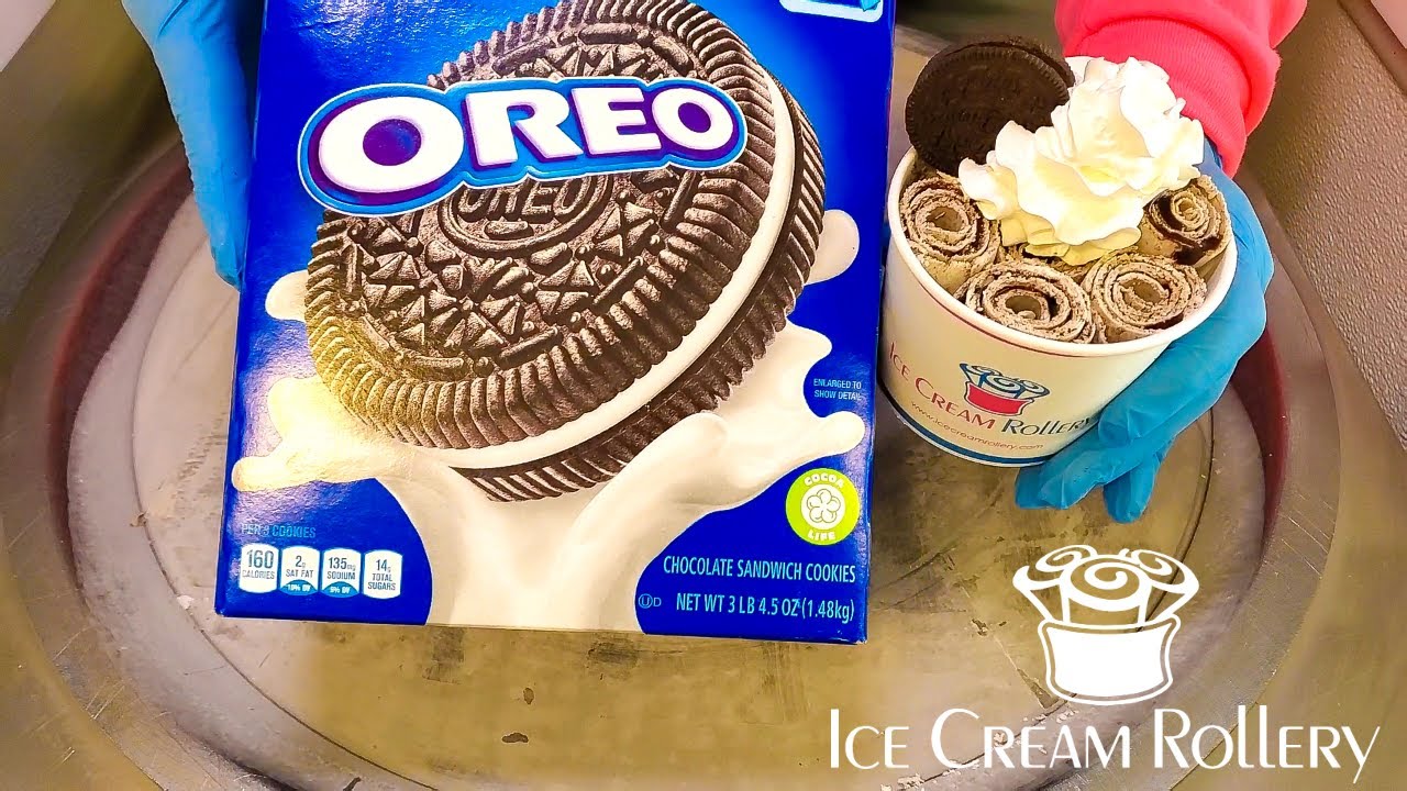 Oreo Ice Cream Rolls | Cookies & Cream Rolled Ice Cream Recipe