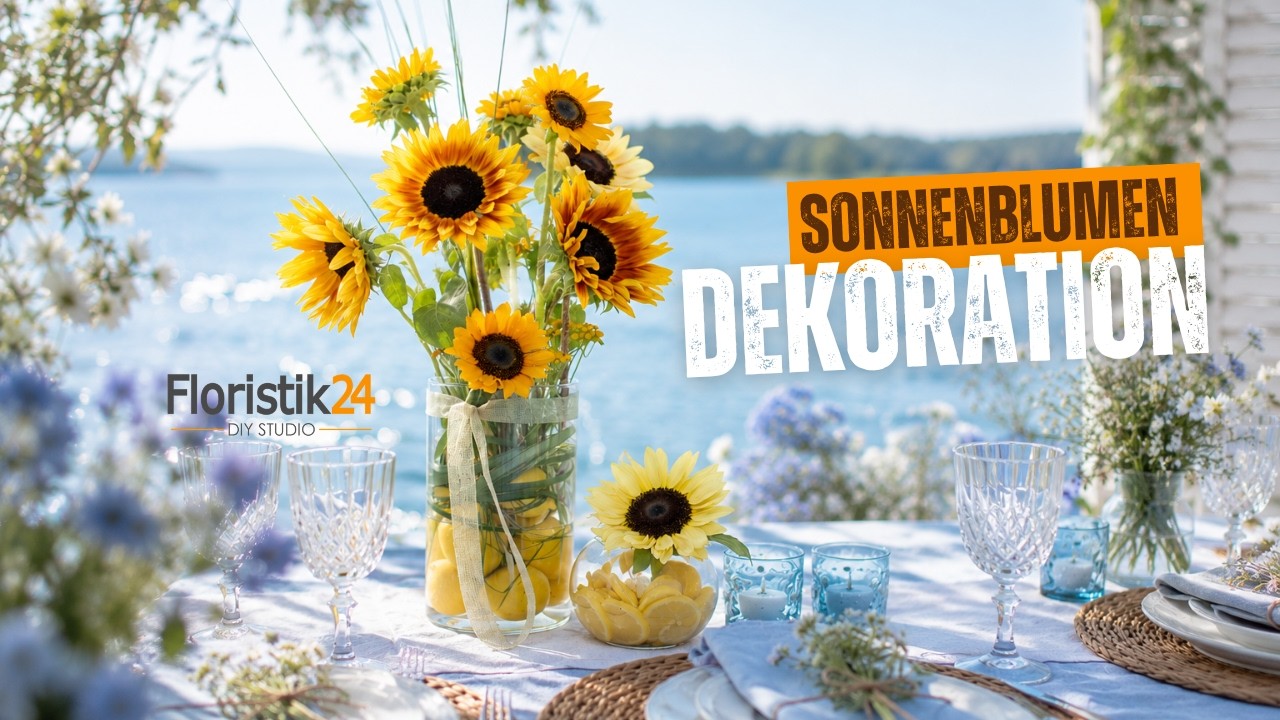 Mediterrane Deko | Sonnenblumen Deko | Tischdeko Sommer