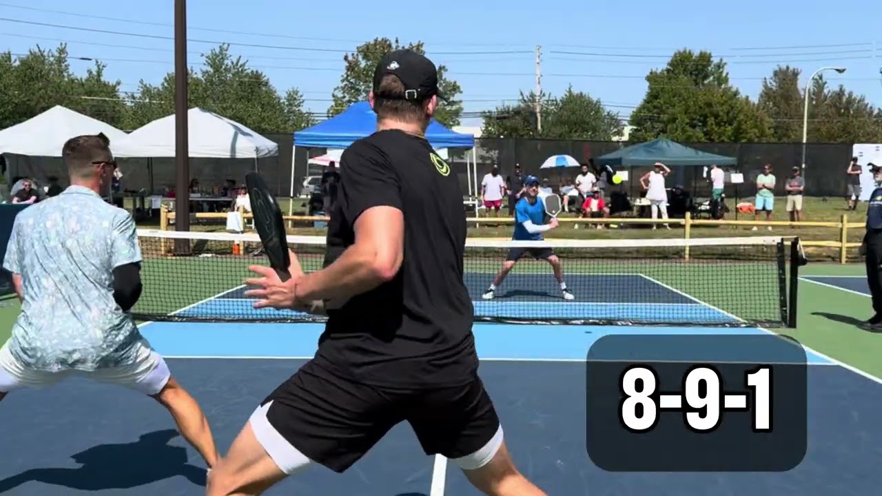 5.0+ Pickleball Prize $$ Tourney Elimination Game - Papakonstantis/Vollbach Vs. Holway/Spinosa