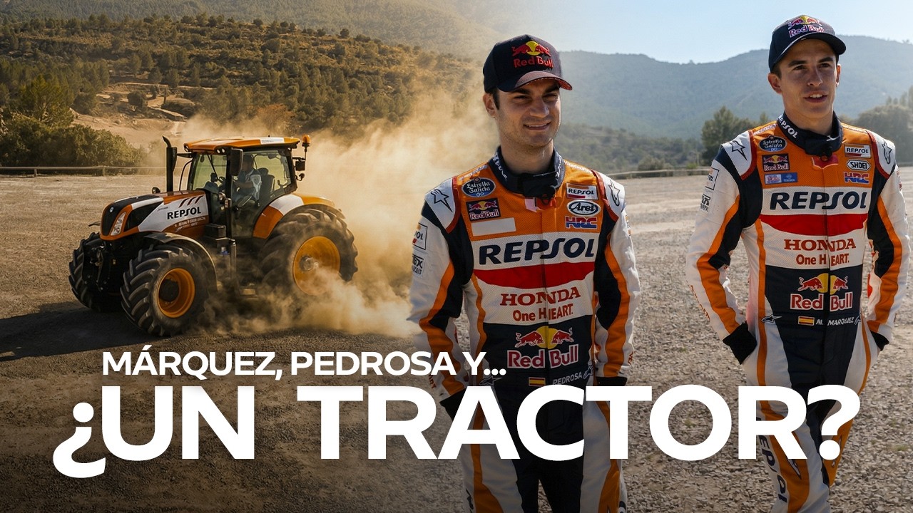 Marc Márquez y Dani Pedrosa, ganadores del primer ‘TractorGP’