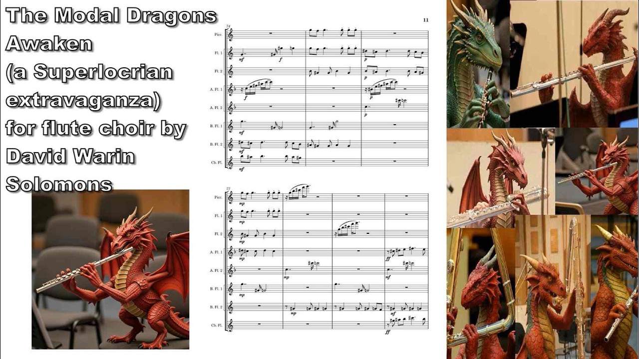 The Modal Dragons Awaken - a Superlocrian extravaganza for flute choir (contrabass up to piccolo)