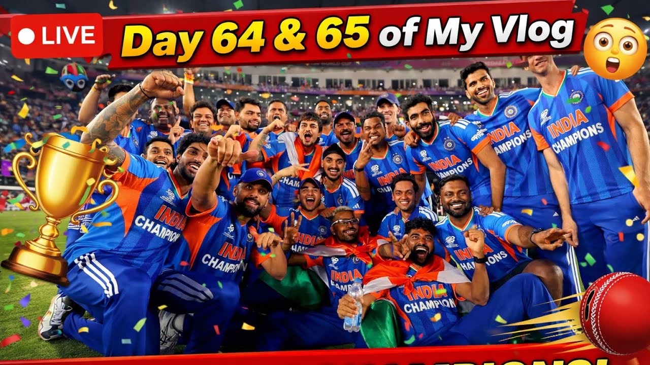 WE ARE THE CHAMPIONS 🇮🇳/WOMENS DAY SPECIAL/DAY 64&65/#india #cricket #womensday2026#vlog #dailyvideo