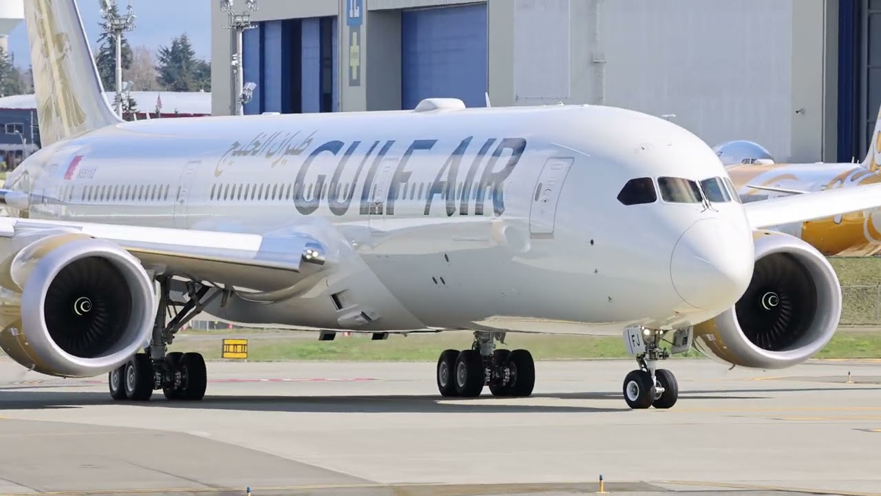 Gulf Air 787-9 Take From PAE To VCV