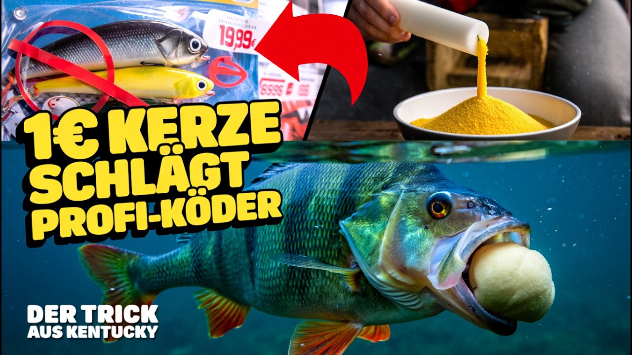 Schneide eine Kerze so auf – Fische hören nicht auf zu beißen, besser als jeder Köder!