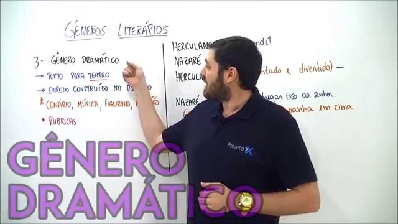 X da Questão Literatura   Gêneros Literários   Gênero Dramático   Prof  Douglas Knupp