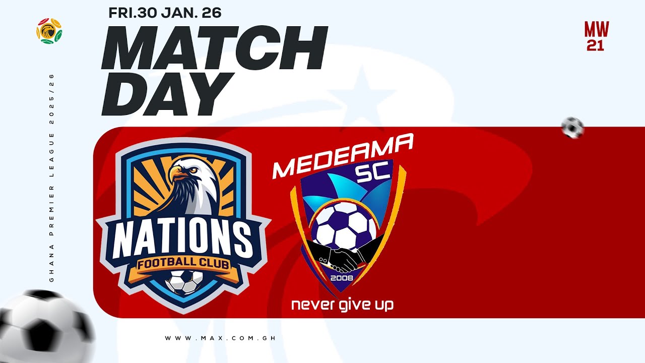 Live Now | Nations FC Vs. Medeama SC | GPL MW 21