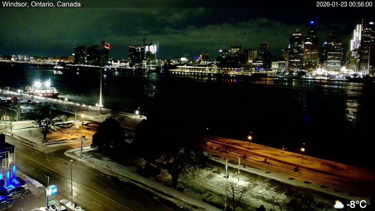 2026-01-22 Morning Segment - Detroit River Live Cam from Windsor, Ontario, Canada
