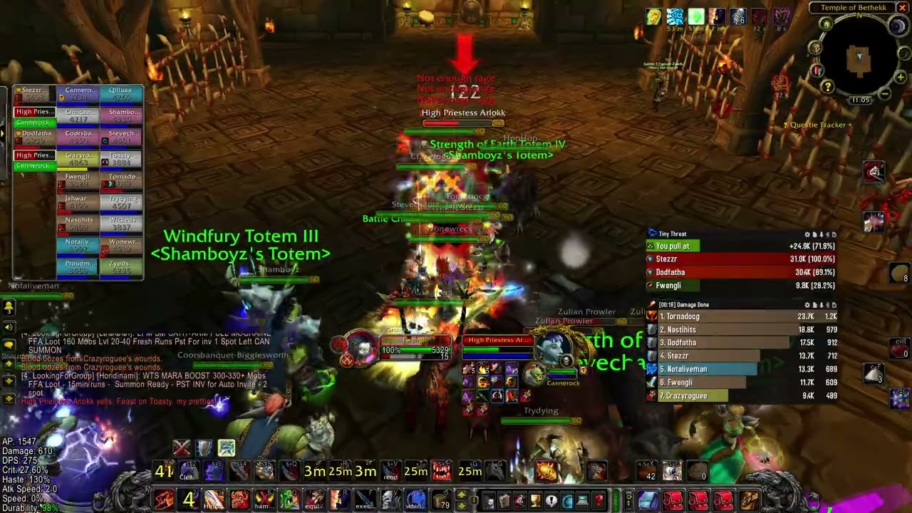 WoW Classic fury warrior Zul'Gurub GDKP 3